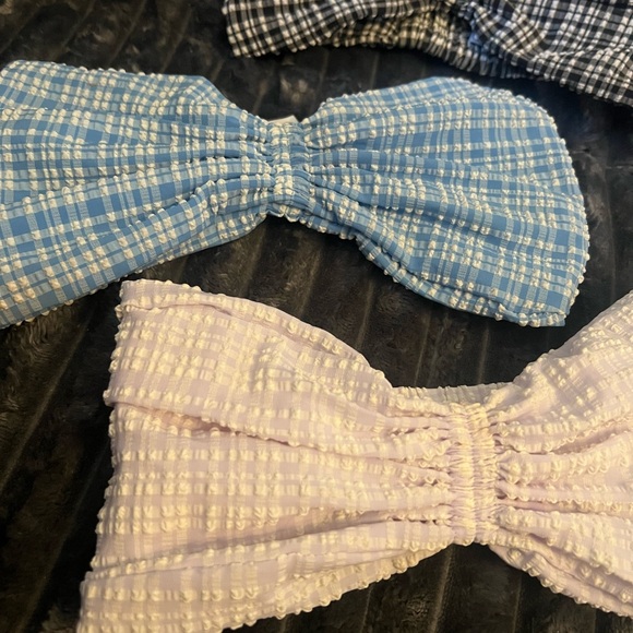 lululemon athletica Plaid Hair Bows - Blue, Black, Pink - Picture 3 of 8